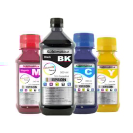 Kit Tinta Sublimática Epson Marpax BK 500ml Coloridas 250ml