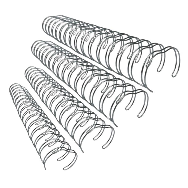 Kit wire-o 2x1 Prata 5/8 - 3/4 - 7/8 - 1 (25un cada) 100un