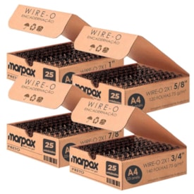 Kit Wire-o 2X1 Preto 5/8 - 3/4 - 7/8 - 1 (25un Cada) 100un