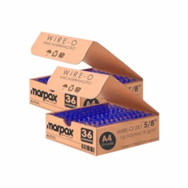 Kit Wire-o Encadernação 2X1 A4 Azul 5/8 para 120fls 72un