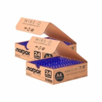 Kit Wire-o Encadernação 2X1 A4 Azul 7/8 para 180fls 48un