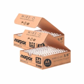 Kit Wire-o Encadernação 2X1 A4 Branco 5/8 para 120fls 72un