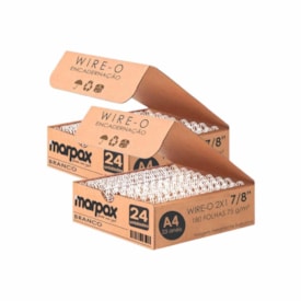 Kit Wire-o Encadernação 2X1 A4 Branco 7/8 para 180fls 48un