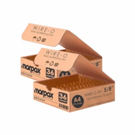 Kit Wire-o Encadernação 2X1 A4 Bronze 5/8 para 120fls 72un