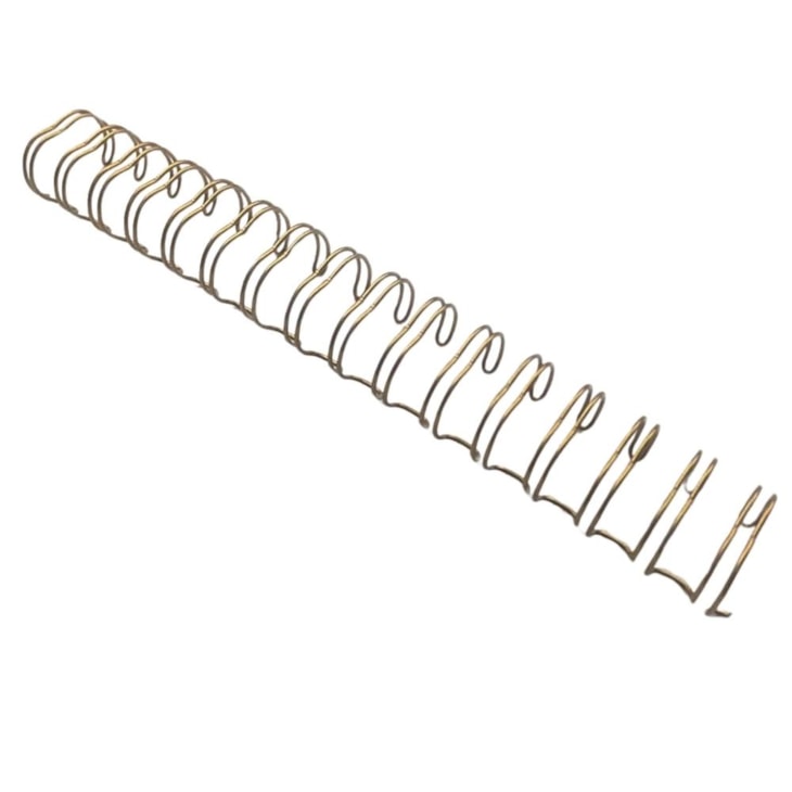 Kit Wire-o Encadernação 2X1 A4 Dourado 5/8 para 120fls 72un