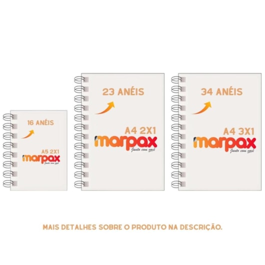 Kit Wire-o P/ Encadernação 2x1 A4 1 1/8 Colorido Marpax 20un