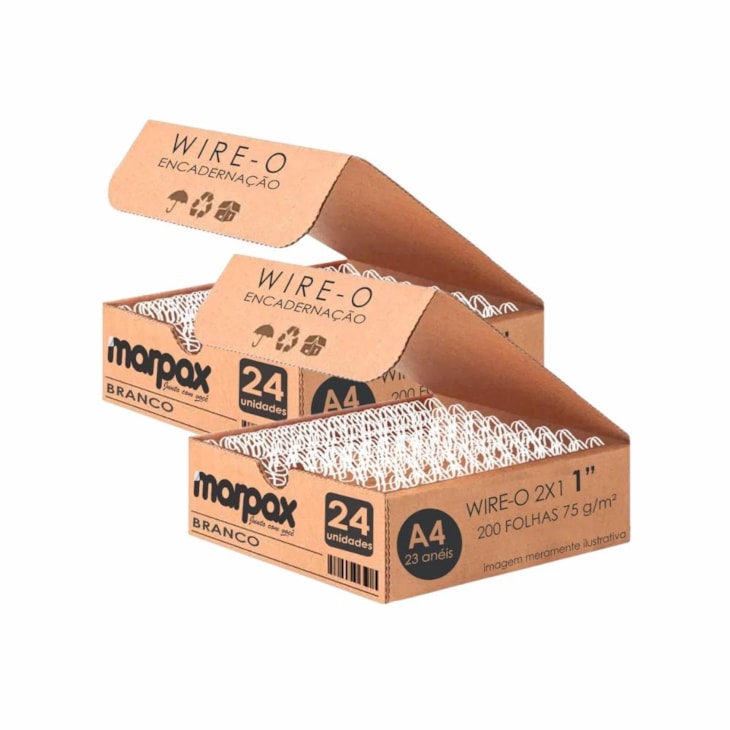 Kit Wire-o para Encadernação 2X1 A4 Branco 1