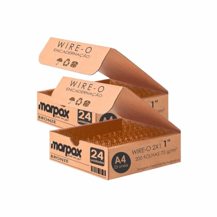 Kit Wire-o para Encadernação 2X1 A4 Bronze 1