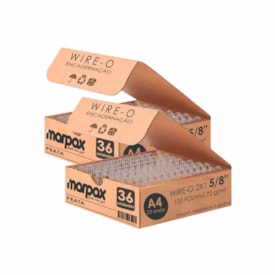 Kit Wire-o para Encadernação 2X1 A4 Prata 5/8120fls 72un