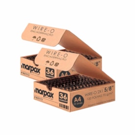 Kit Wire-o para Encadernação 2X1 A4 Preto 5/8120fls 72un