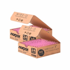 Kit Wire-o para Encadernação 2X1 A4 Rosa Bebê 1