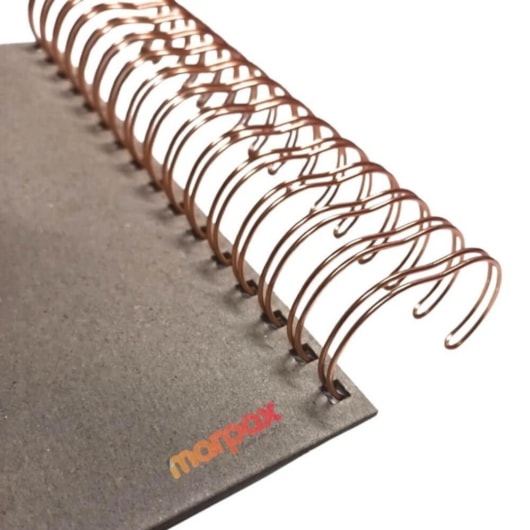 Kit Wire-o para Encadernação 2x1 A4 Rose Gold 3/4 para 140fls 72un