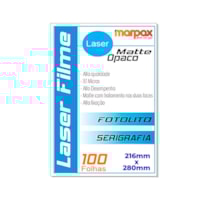 Laser Film 216x280mm Opaco Serigráfia e Fotolito Marpax 100 Uni