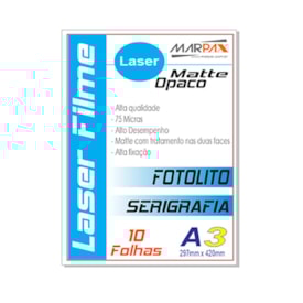 Laser Film A3 297X420mm Opaco Serigráfia e Fotolito 10fls