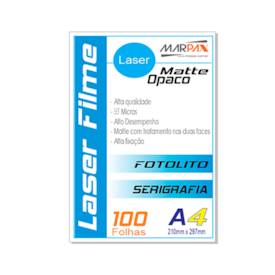 Laser Film A4 210X297mm Opaco Serigráfia e Fotolito 100fls