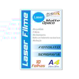 Laser Film A4 210X297mm Opaco Serigráfia e Fotolito 10fls