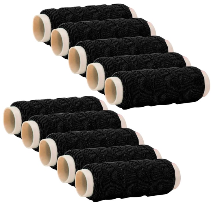 Laxtex Elástico Lastex 0,8mm Preto Marpax com 10m x10un
