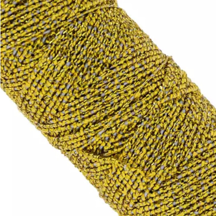 Laxtex Elástico Lastex Metalizado Dourado com 10mx10un