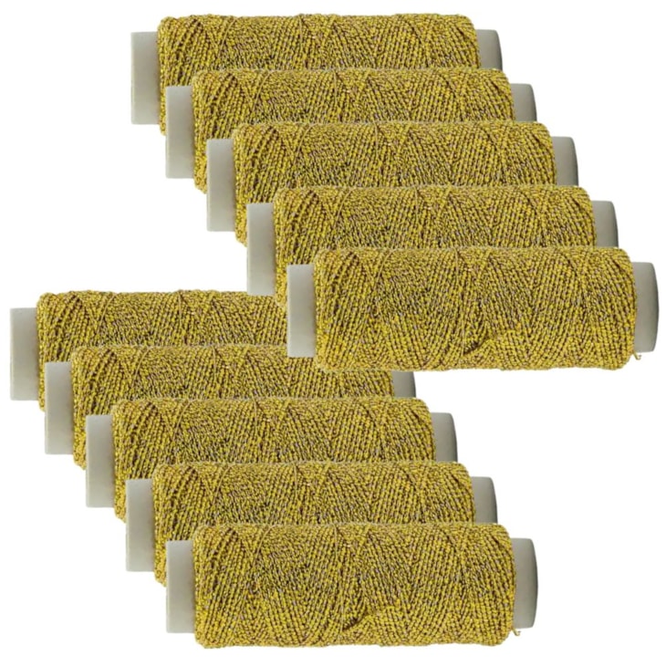 Laxtex Elástico Lastex Metalizado Dourado com 10mx10un