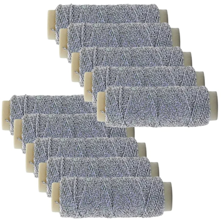 Laxtex Elástico Lastex Metalizado Prata pct com 10mx10un