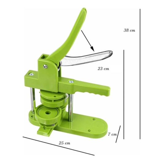 Máquina de Bottons Personalizados 32mm Verde Marpax