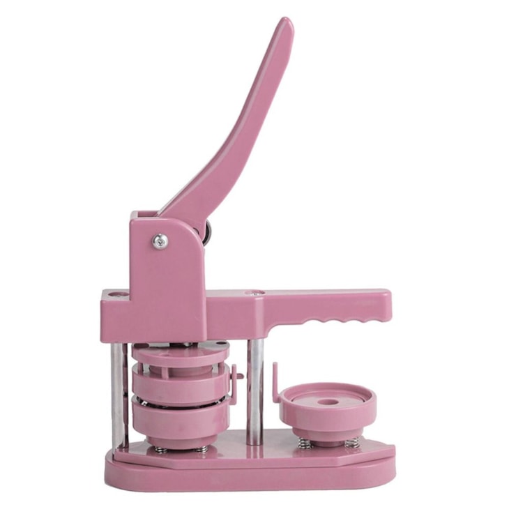 Máquina de Fazer Bottons Personalizados 58mm Cor Rosa Marpax