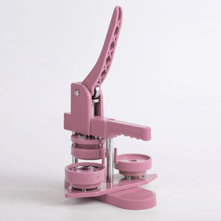 Máquina de Fazer Bottons Personalizados 58mm Cor Rosa Marpax