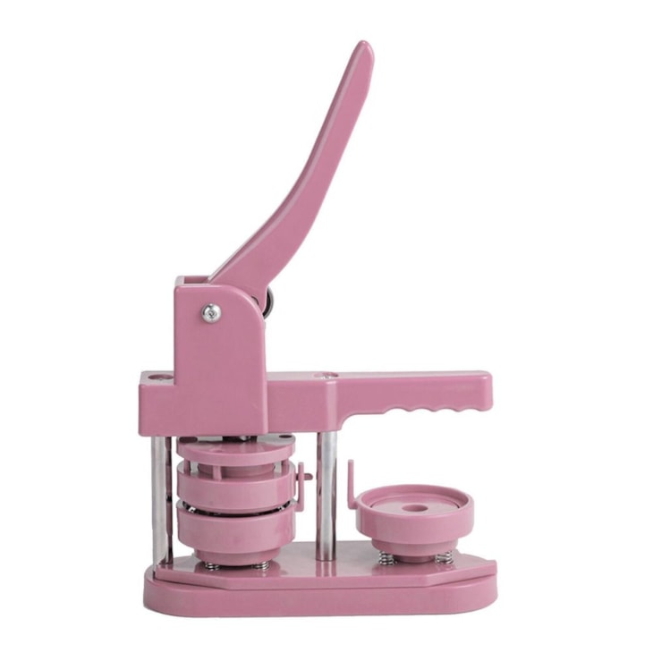 Máquina de Fazer Bottons Personalizados 58mm Cor Rosa Marpax