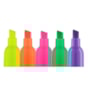 Marca Texto 5 Cores Fluorescentes chanfrado BRW 05un