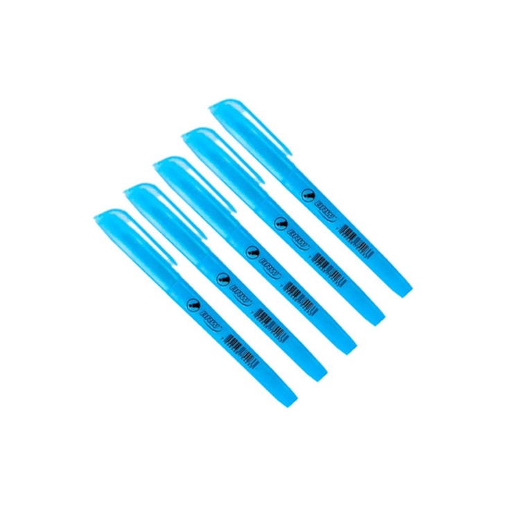 Marca Texto Azul Fluorescente Chanfrado BRW caixa com 12un