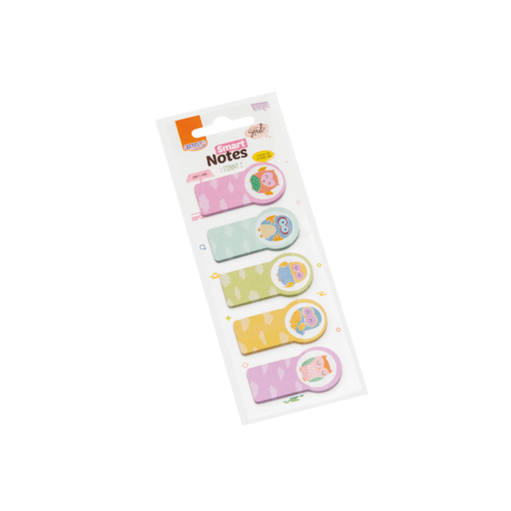 Marcador de Pagina 23x45mm Funny Coruja Smart Notes 25fls