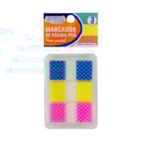 Marcador de Página Adesivo 20x44mm Flags Poá BRW 3 Cores