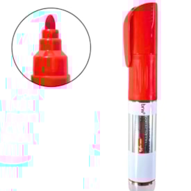 Marcador Quadro Branco Recarregável Vermelho BRW com 12un