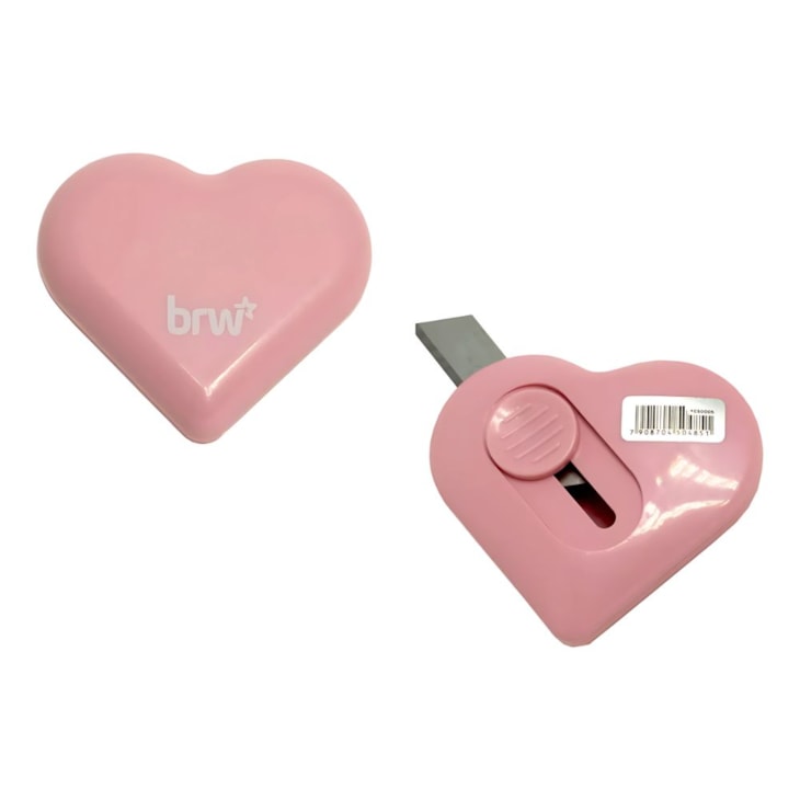 Mini Estilete Love Coração S2 rosa Claro Manual BRW 01un