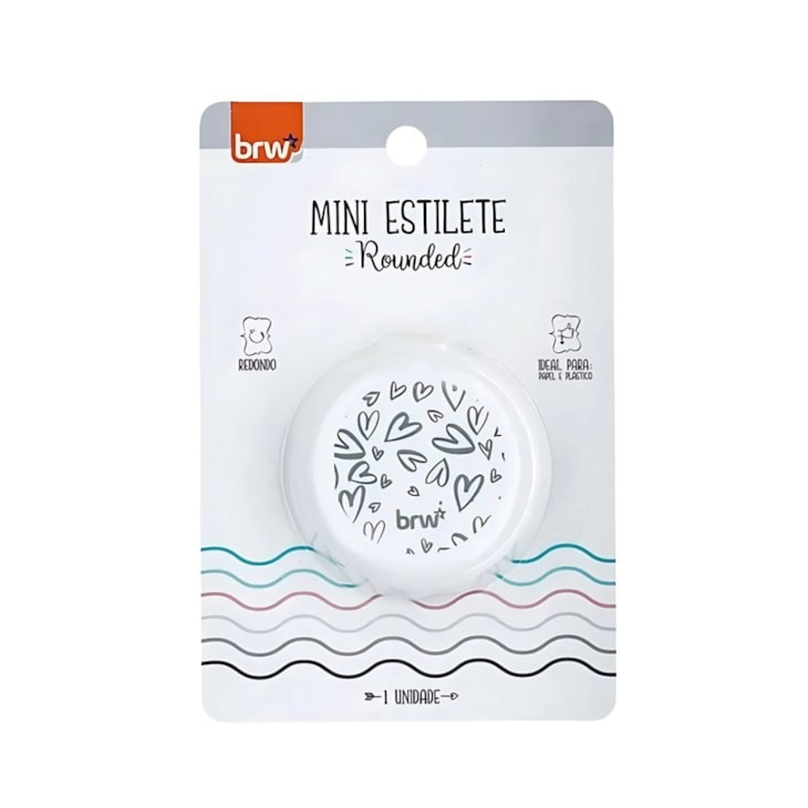 Mini Estilete Rounded Retratil Manual Cor Sortido BRW 01un