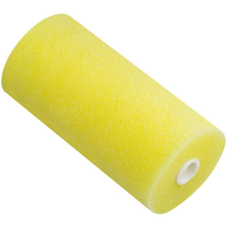 Mini Rolinho de Espuma Amarelo BRW pacote com 4 Refis 01un