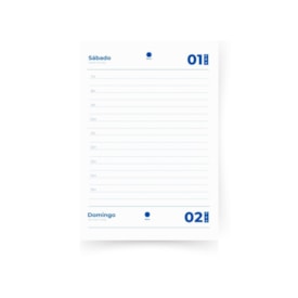 Miolo de Agenda Datado 2026 Cor Azul 176fls Marpax 01un