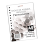 Miolo de Agenda Permanente Preto A5 20X13,5cm com 176 Folhas