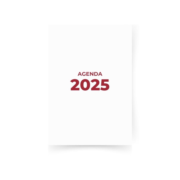 Miolo de Agenda Refilado 2025 Cor Vinho 176fls Marpax 01un