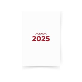 Miolo de Agenda Refilado 2025 Cor Vinho 176fls Marpax 01un