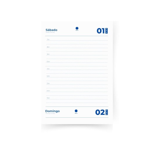 Miolo de Agenda Refilado 2026 Azul 176fls Marpax 01un
