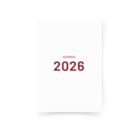 Miolo de Agenda Refilado 2026 Cor Vinho 176fls Marpax 01un