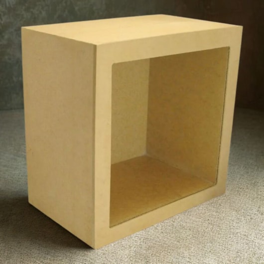 Nicho Quadrado Simples 31X31X12 Mdf Madeira Marpax