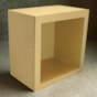 Nicho Quadrado Simples Cru 31x31x12cm MDF Madeira Marpax