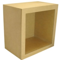 Nicho Quadrado Simples Cru 31x31x12cm MDF Madeira Marpax