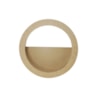 Nicho Redondo Decorativo Meio Vazado Tamanho G 37X37X12 Mdf Madeira Cru Marpax