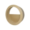 Nicho Redondo Decorativo Meio Vazado Tamanho G 37X37X12 Mdf Madeira Cru Marpax