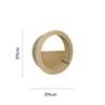 Nicho Redondo Decorativo Meio Vazado Tamanho G 37X37X12 Mdf Madeira Cru Marpax