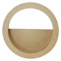 Nicho Redondo Decorativo Meio Vazado Tamanho G 37X37X12 Mdf Madeira Cru Marpax