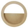 Nicho Redondo Decorativo Meio Vazado Tamanho G 37X37X12 Mdf Madeira Cru Marpax